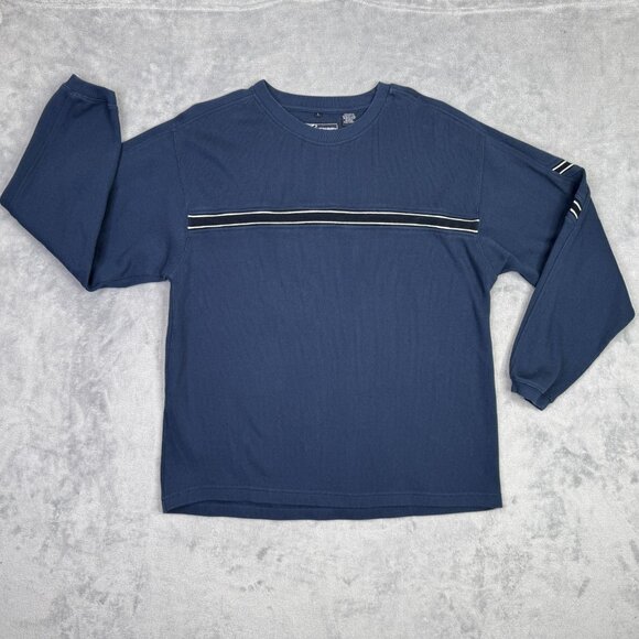 Point Zero Sweater Sweatshirt Mens Large L Blue Pullover Skater Vintage Y2K 90s - Picture 2 of 8